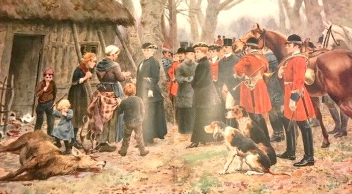 Fin de chasse (en couleur) par Maurice Leloir (1907) - Equipage de Bonnelles - Archives de la Société